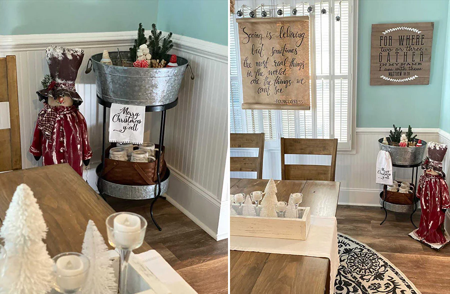 Two Tiered Galvanized Metal Drink Cooler