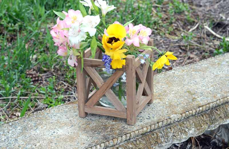 Large Mason Jar Crate With Bottle