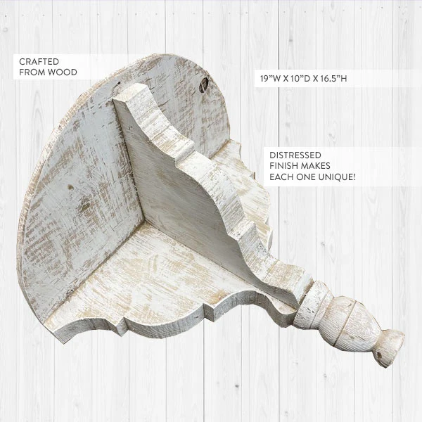 Handmade Wood Corbel Wall Shelf