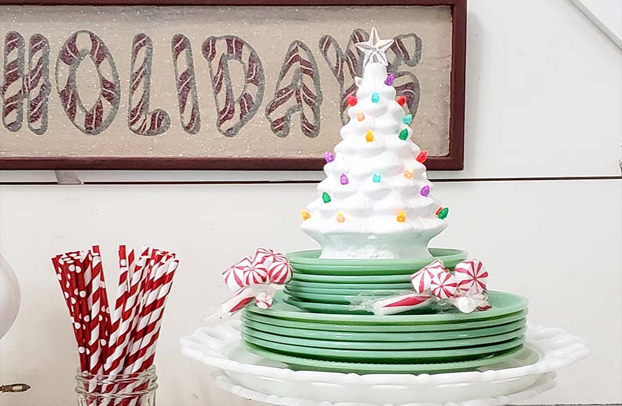 Multi-Color Light Up Ceramic Christmas Tree