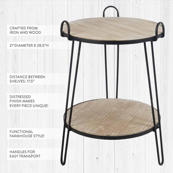 Two-Tier Round Accent Table