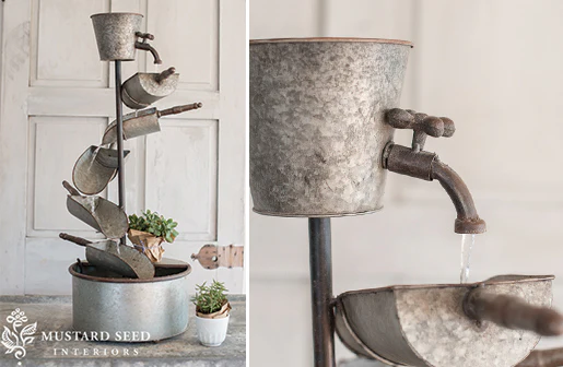 Galvanized Grain Scoop Fountain