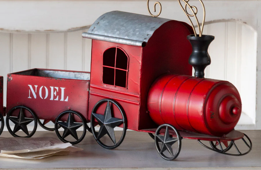 41 Inch Long Red Christmas Train