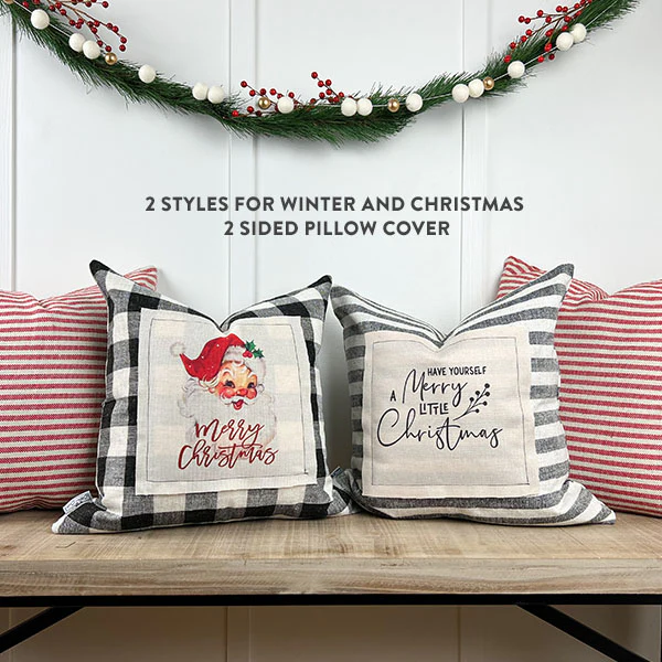 Double Sided Christmas Pillow Cover, Pick Your Style