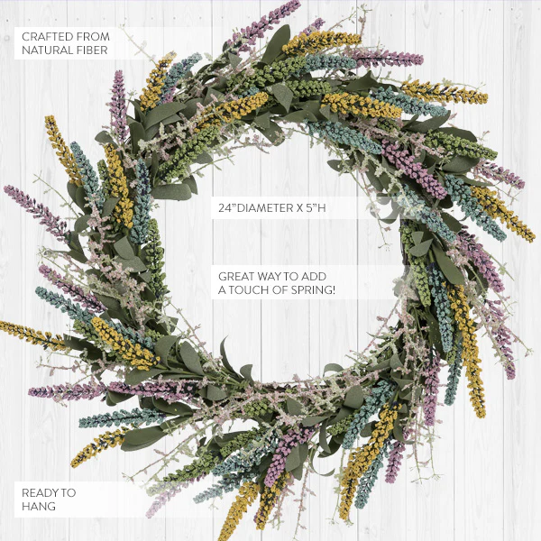 Eternal Blooms 24 Inch Floral Wreath