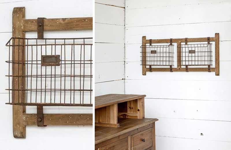 Wall Mounted Basket Rack