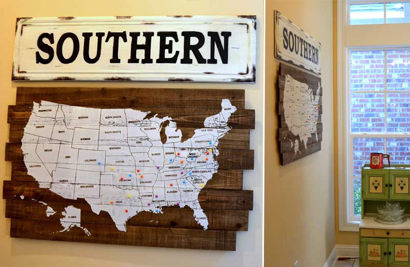 *HUUUGE* USA Map Wall Decor