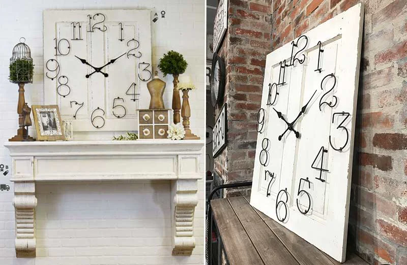 Wooden Door Panel Inspired Clock