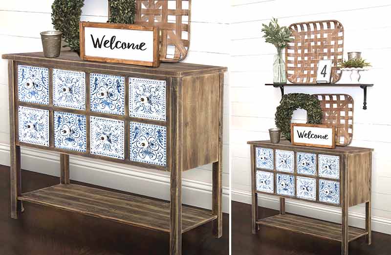 Delft Inspired Console Table