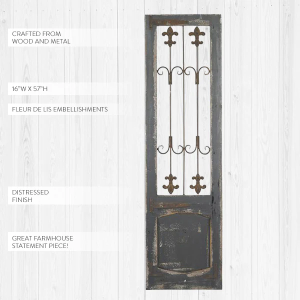 Distressed Ornate Wooden Garden Gate