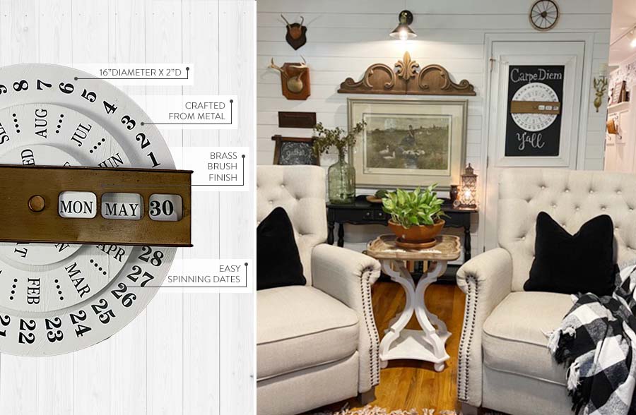 Vintage-Inspired Rotating Perpetual Calendar