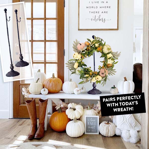 Metal Wreath Display Stand, Pick Your Size