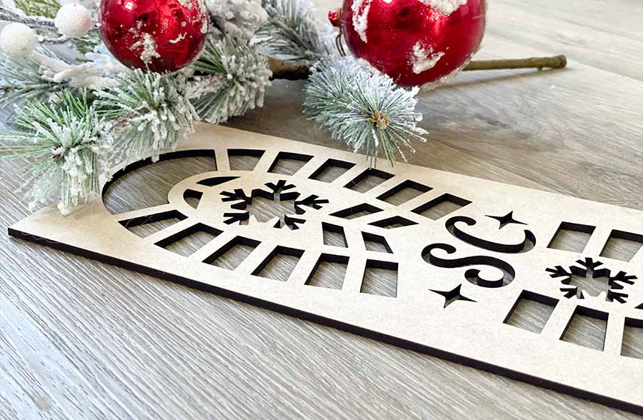 Santa's Boot Stencil | Handmade in USA