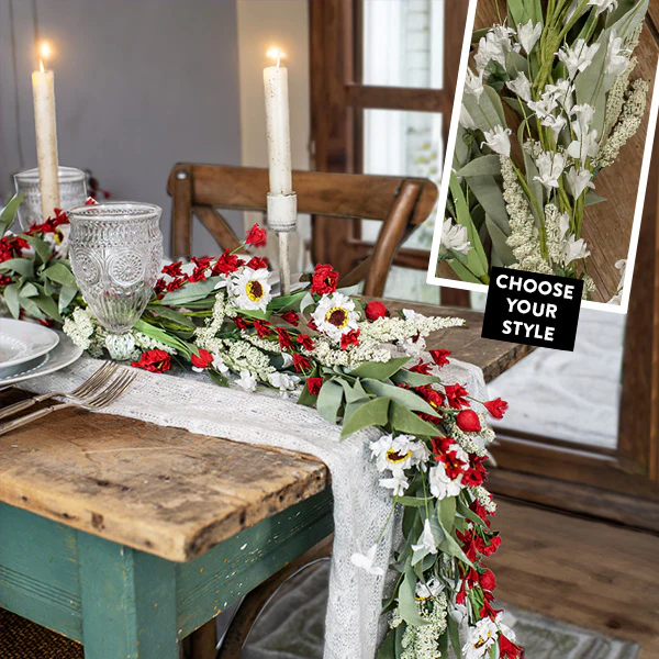 60 Inch White Daisy Spring Garland, Choose Your Color