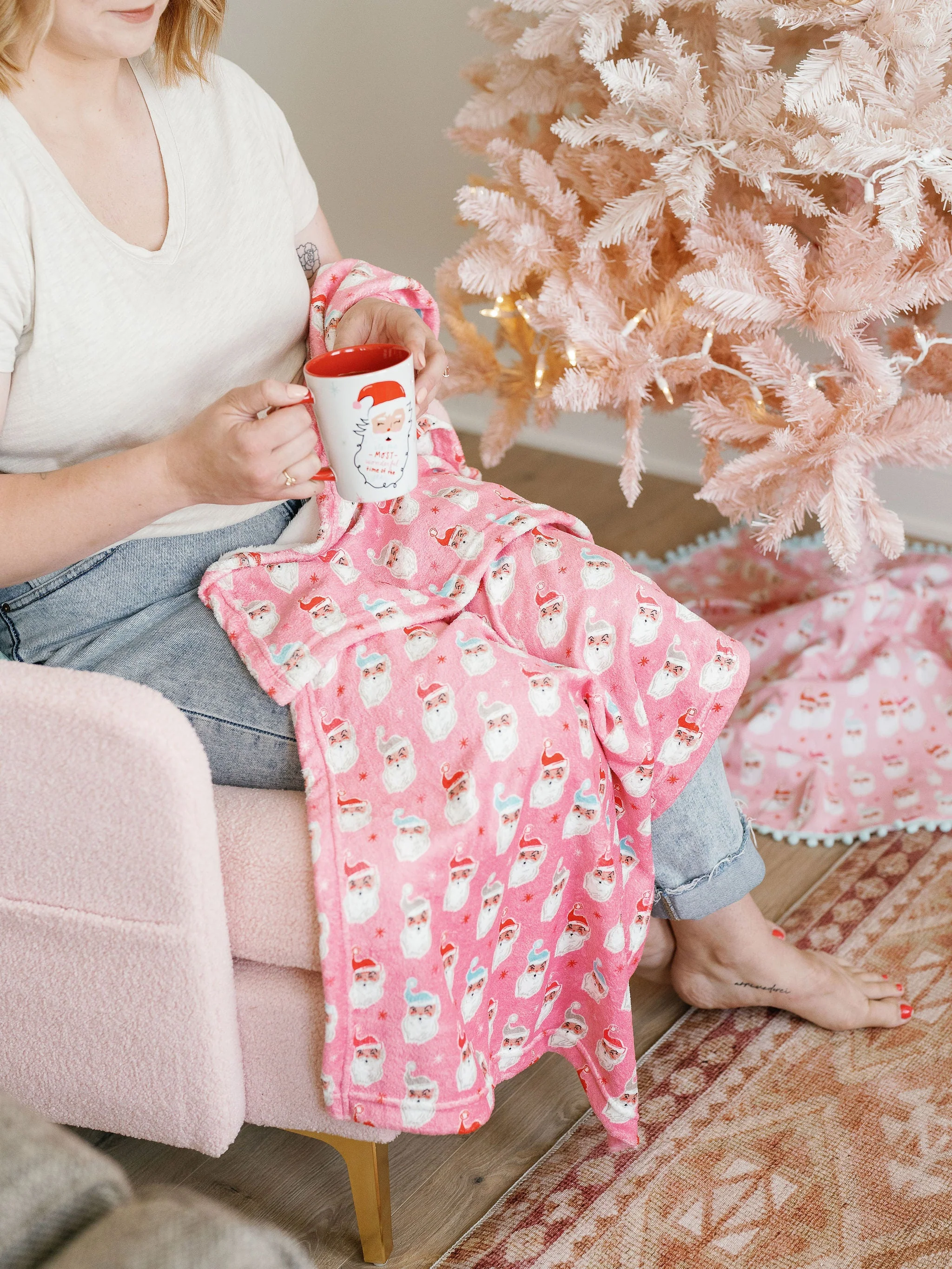 Santa 30x40 Blanket + Bag Set