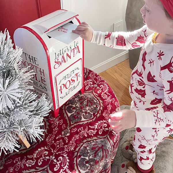 Letters To Santa Enamel Mailbox