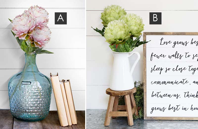 Peony Stems  Set of 3