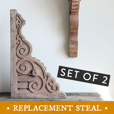 HUGE Architectural Salvage Wooden Corbels, Set of 2