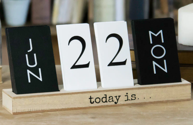 Wooden Block Perpetual Calendar
