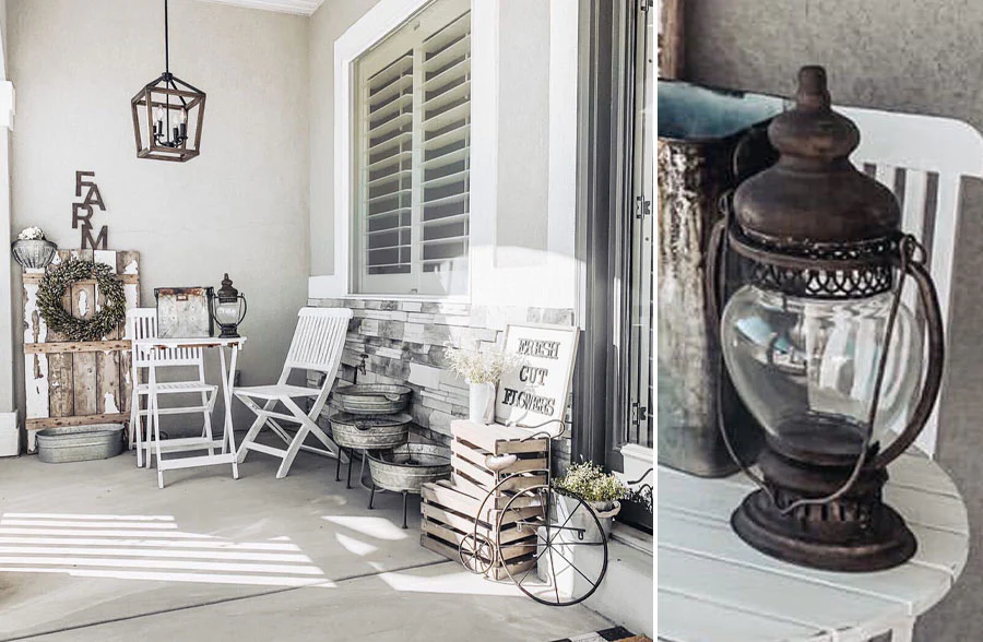 Rusted Finish Hanging Lantern