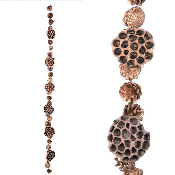 Pinecone Taupe Harvest Garland