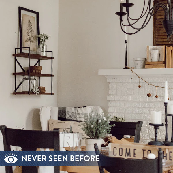 Three Tier Crossback Floating Shelf