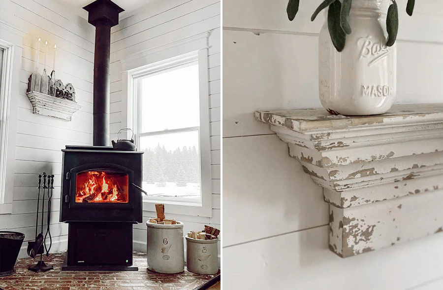 French Country Floating Mantel Shelf