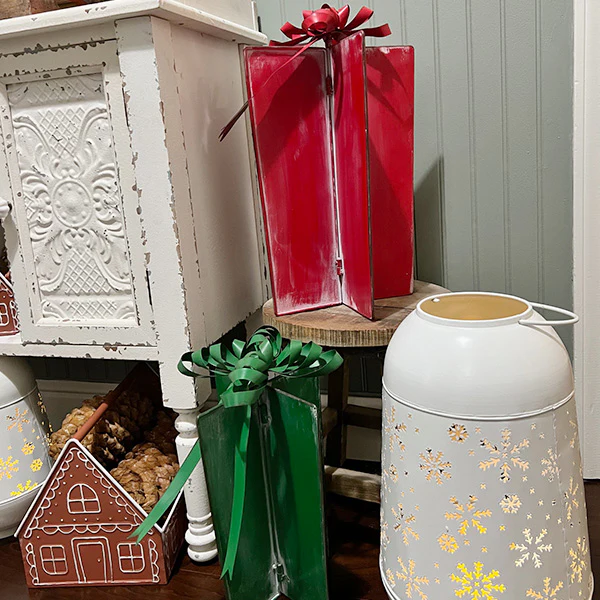 Whimsical Gift Box Decor, Set of 2