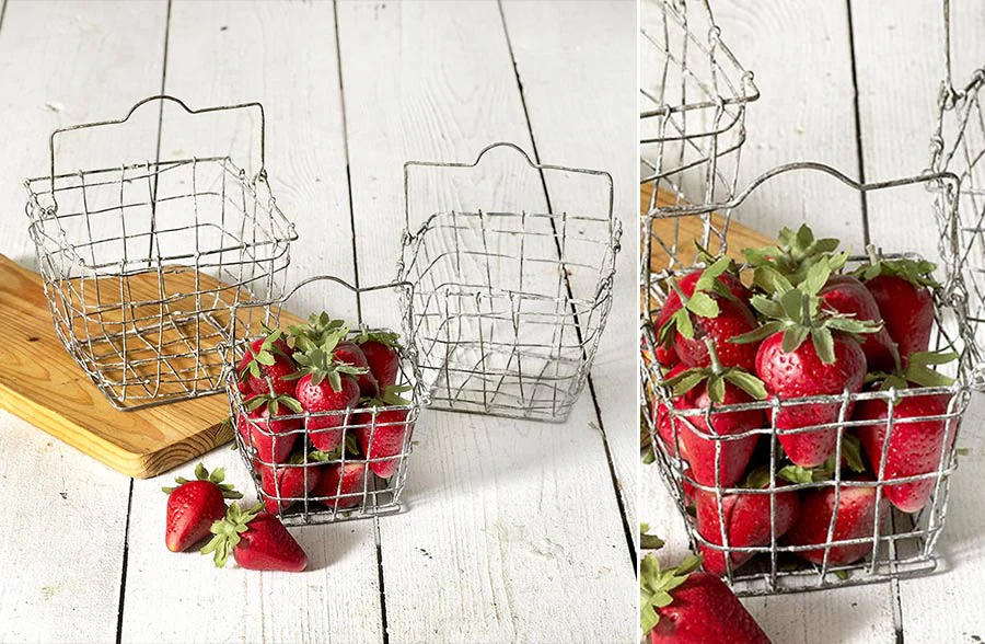 Wire Gathering Baskets, Set of 3