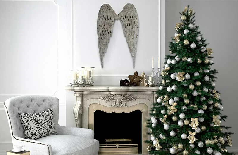 HUGE Distressed Metal Angel Wings