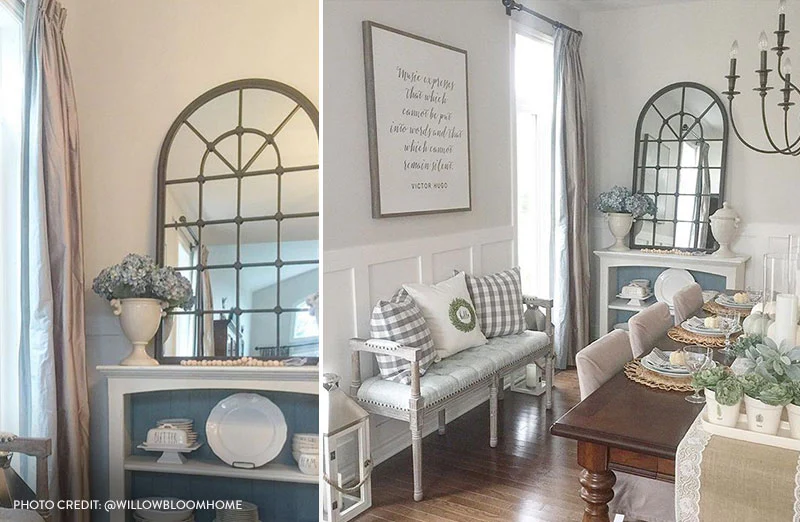 *HUGE* Medallion Window Pane Mirror