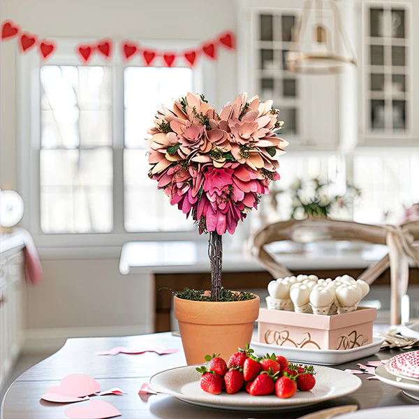 Wood Chip Heart Topiary
