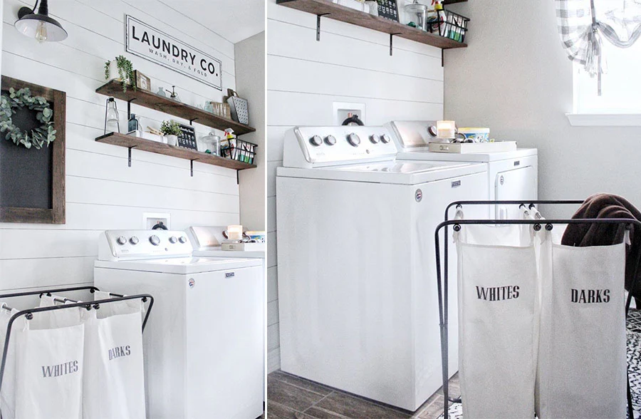 Lights and Darks Double Bag Laundry Cart