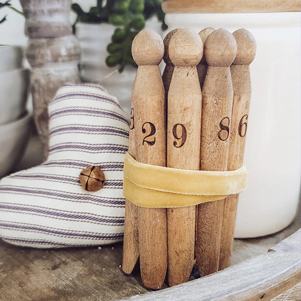 Vintage Inspired Clothespins, Set of 9 | Handmade in the USA