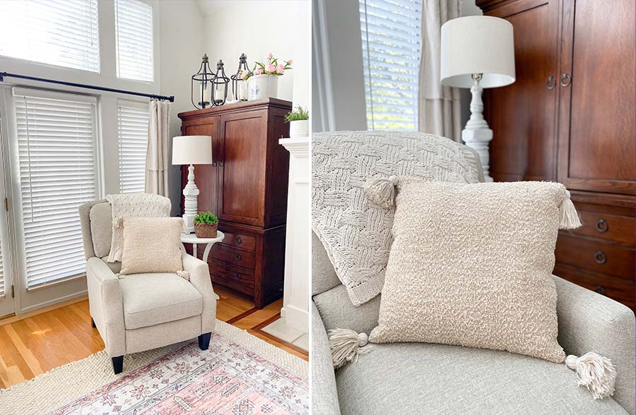 Metallic Thread Cotton Pillow