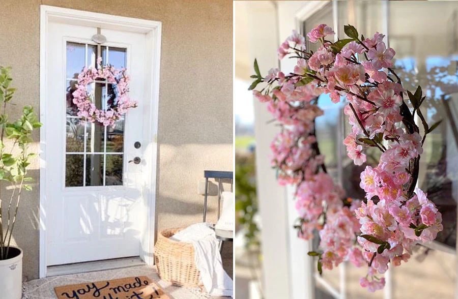 Delicate Cherry Blossom Wreath