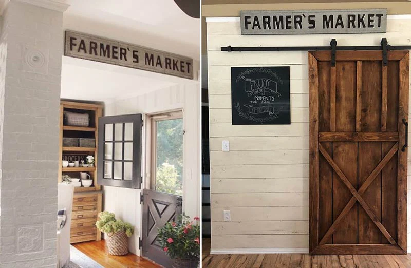 Embossed Farmer's Market Sign