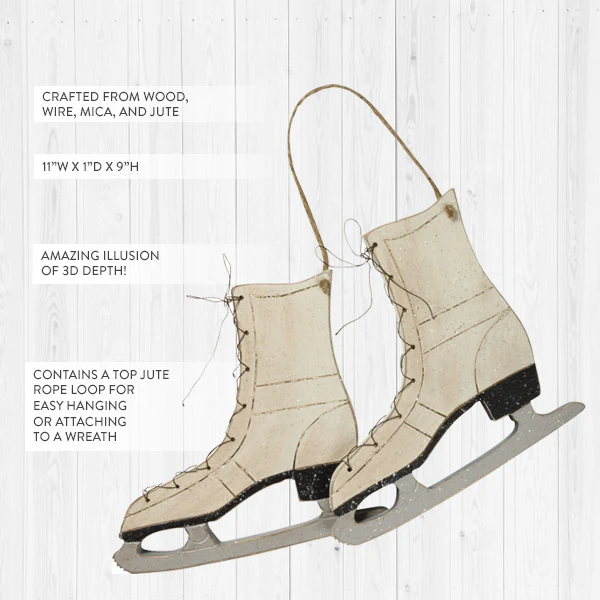 3-D Carved Skates Wall Decor