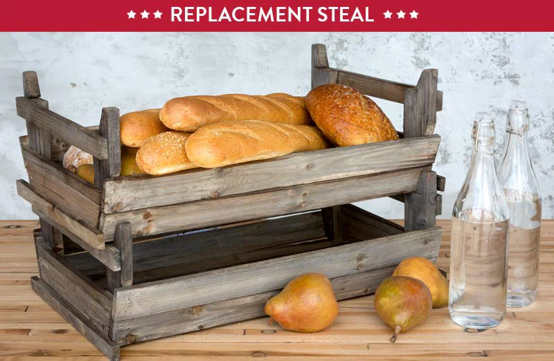 Distressed Stackable Wooden Bin