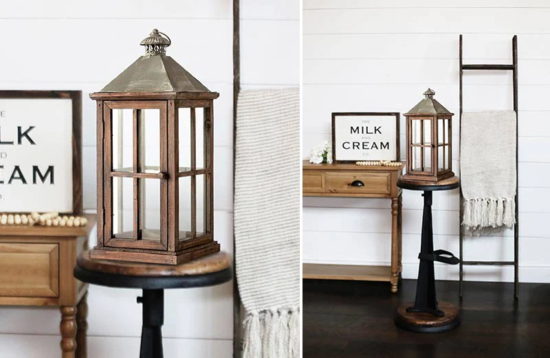 HUGE Antique Candle Lantern