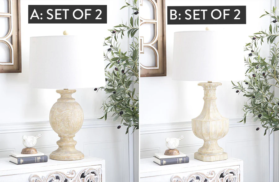 Vintage-Inspired Table Lamp, Set of 2 - Pick Your Style