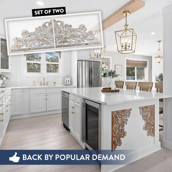 2 Piece Distressed Scroll Wall Decor