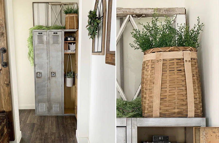 Woven Bamboo Hanging Wall Basket