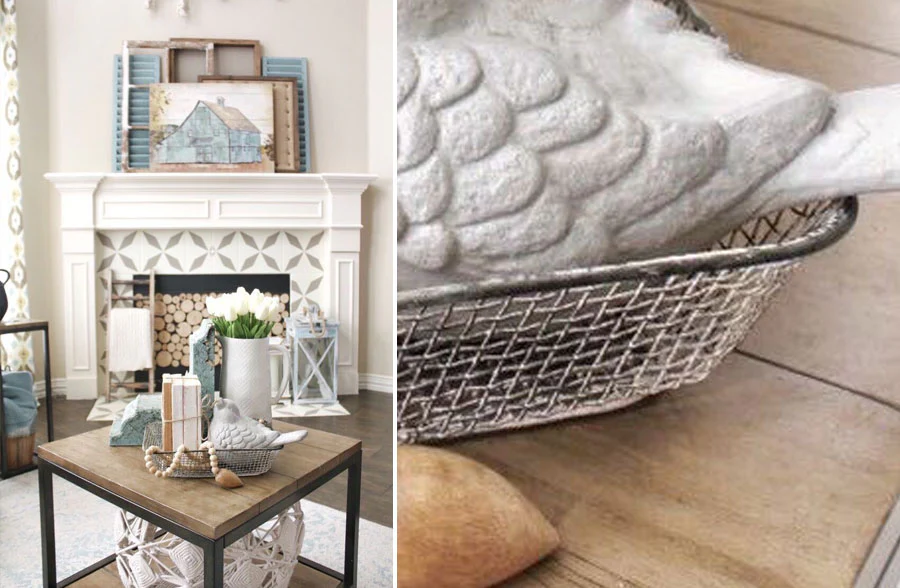 Distressed Woven Wire Table Basket, Set of 2