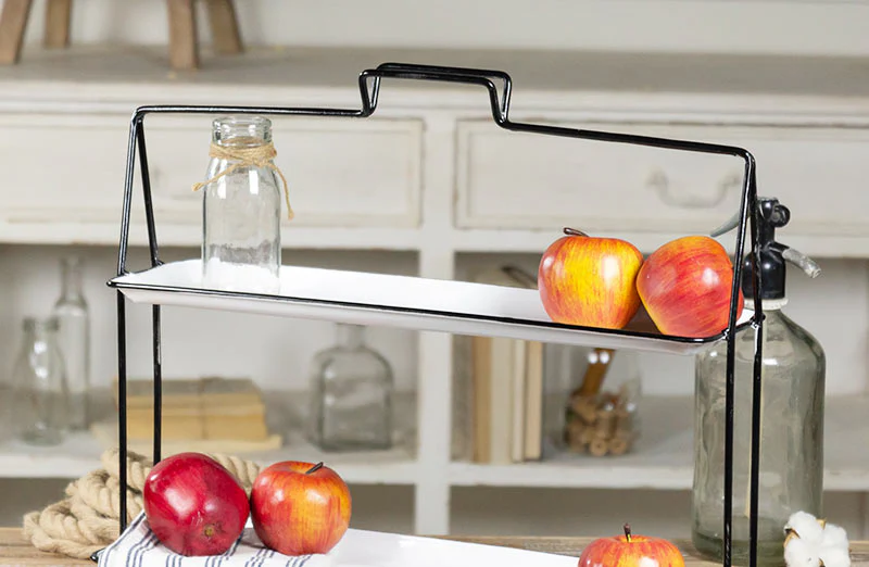 Enamelware Two Tiered Stand