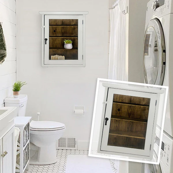 Antique Replica Reclaimed Wood Medicine Cabinet