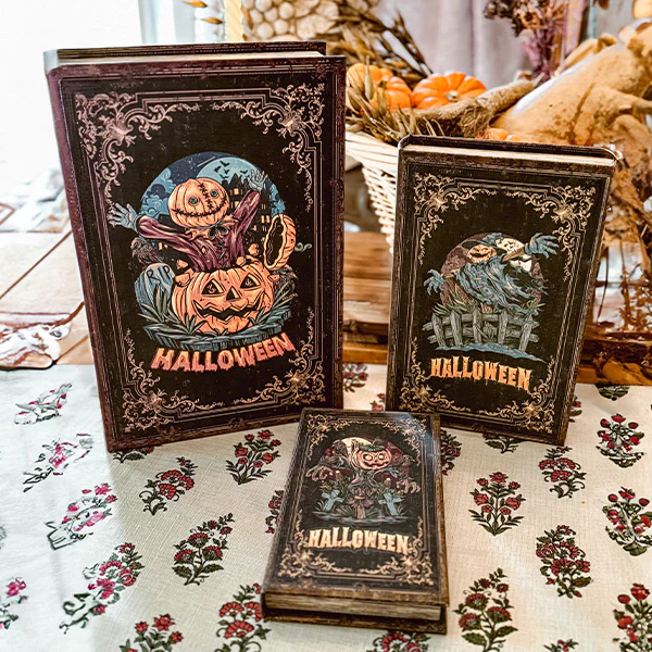 Halloween Decorative Book Box, Set of Three