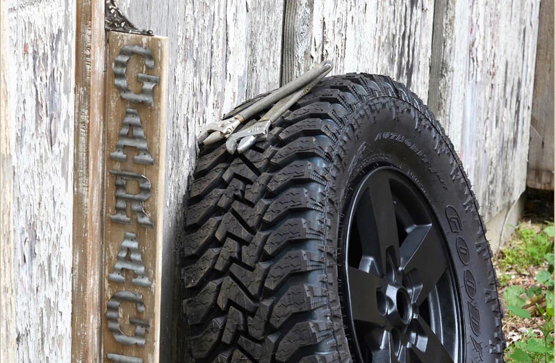 Aged Wood and Metal Garage Sign