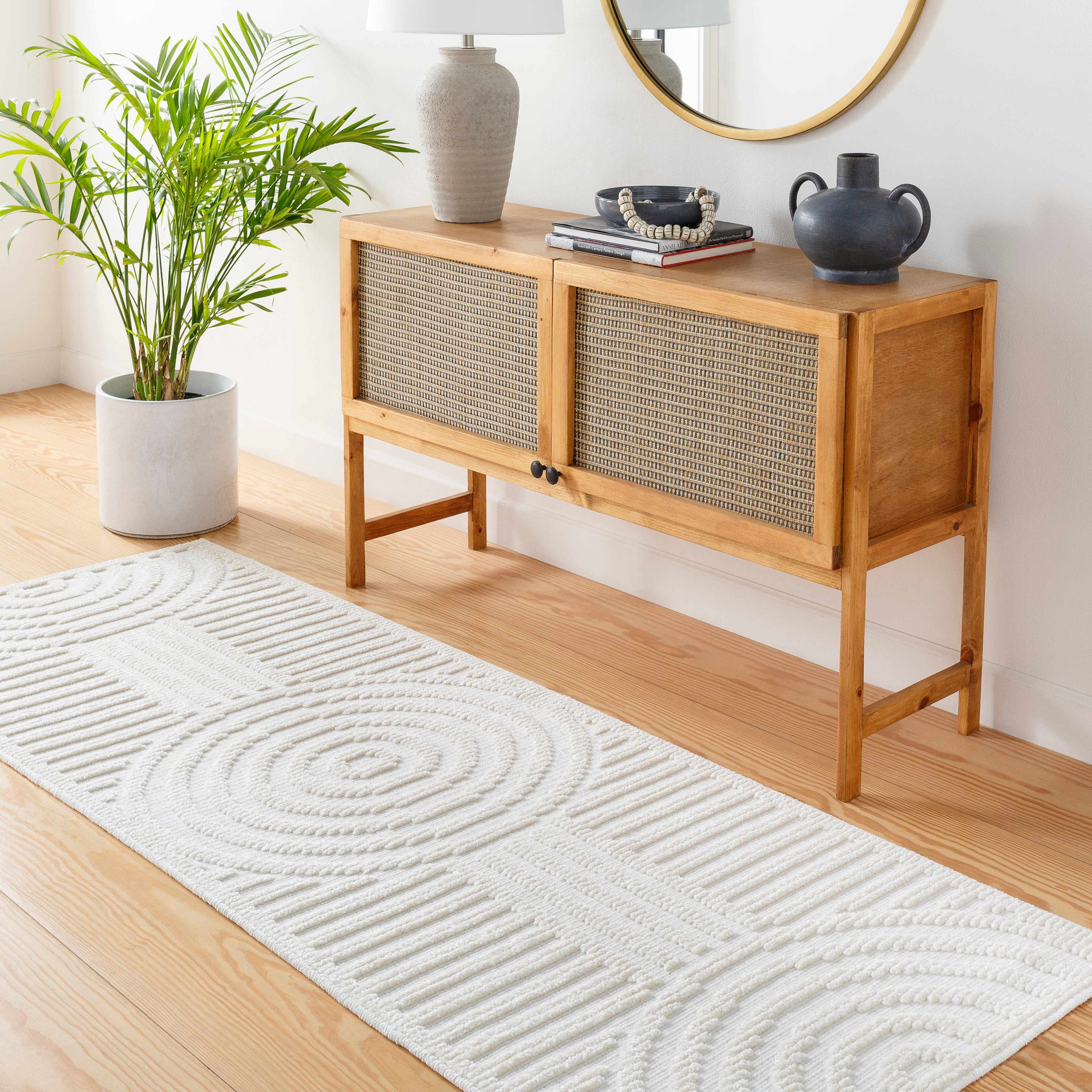 Off White Washable Area Rug