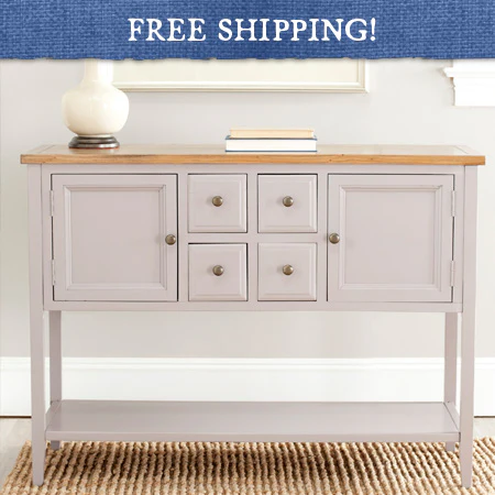 Wooden Storage Console Table